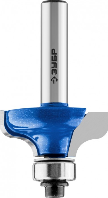 Фреза кромочная калевочная №8, D= 31,8мм, рабочая длина-13мм, радиус-4,8мм, хв.-8мм, d-12,7мм, ЗУБР Профессионал — Официальный партнер ЗУБР в России