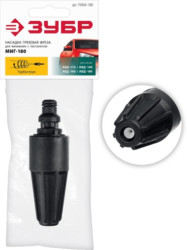 Насадка грязевая фреза ЗУБР для пистолета МИГ-180, 70404-180 — Официальный партнер ЗУБР в России