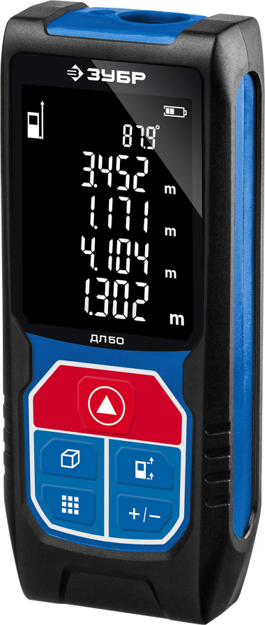 Дальномер лазерный &quot;ДЛ-50&quot;, точность 2 мм, дальность 50м, класс защиты IP54, ЗУБР Профессионал 34925 — Официальный партнер ЗУБР в России
