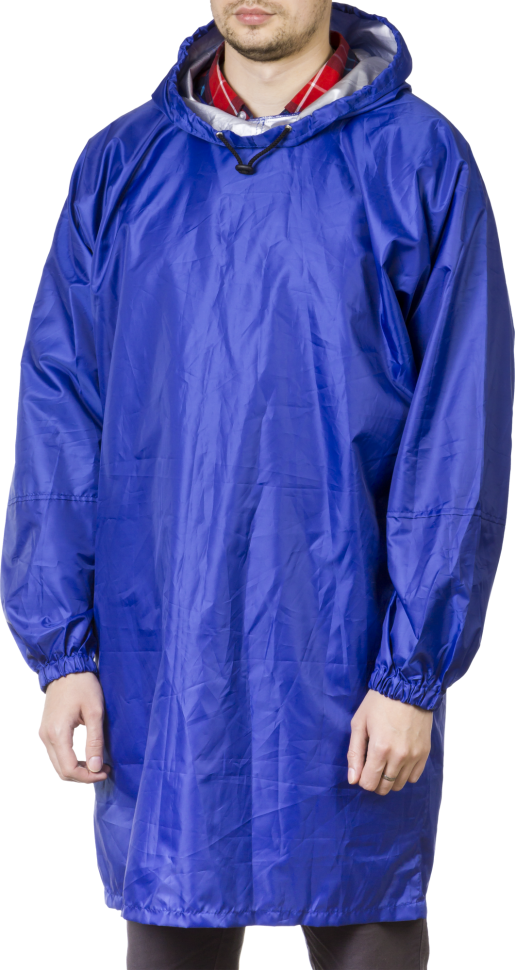 Плащ-дождевик ЗУБР 11615, нейлоновый, синий цвет, универсальный размер S-XL фото 1 — Официальный партнер ЗУБР в России