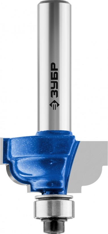 Фреза кромочная калевочная №7, D= 31,8мм, рабочая длина-15,5мм, радиус-7,95мм, хв.-8мм, d-9,5мм, ЗУБР Профессионал — Официальный партнер ЗУБР в России