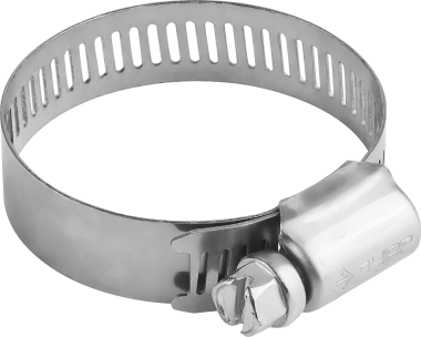 Хомуты, нерж. сталь, просечная лента 12.7 мм, 40-64 мм, 4 шт, ЗУБР Профессионал — Официальный партнер ЗУБР в России