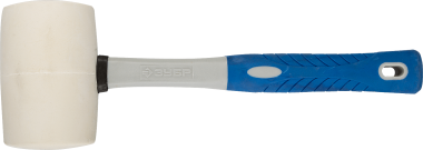 Киянка ЗУБР &quot;ПРОФЕССИОНАЛ&quot; резиновая белая, с фиберглассовой ручкой, 900г — Официальный партнер ЗУБР в России
