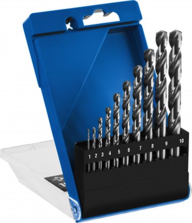 Набор сверл по металлу 10 шт (d=1-10 мм), Проф-А, класс А, сталь Р6М5, ЗУБР Профессионал 29625-H10 — Официальный партнер ЗУБР в России