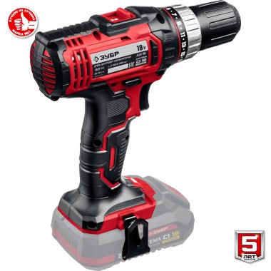 Дрель-шуруповерт ЗУБР 18 В, без АКБ, в коробке, ДШЛ-185 Мастер — Официальный партнер ЗУБР в России