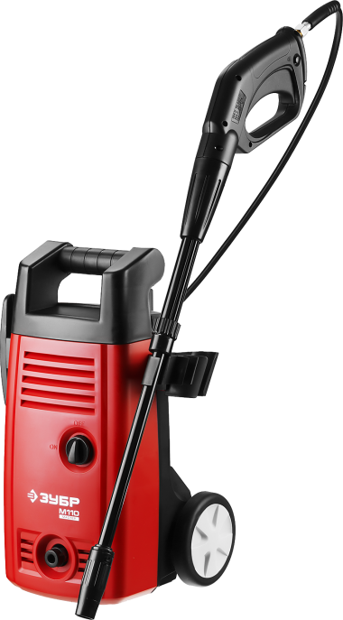 Мойка высокого давления (минимойка) электр, ЗУБР АВД-110,макс. 110Атм,300л/ч,1400Вт,колеса,бачок для средства,АКВА-СТОП,5м шланг,пистолет 375 — Официальный партнер ЗУБР в России