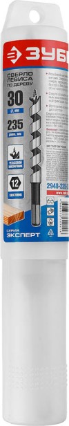 ЗУБР d=30 x 235/160 мм, HEX, сверло левиса по дереву "Левис" 2948-235-30_z01 фото 2 &mdash; Официальный партнер ЗУБР в России