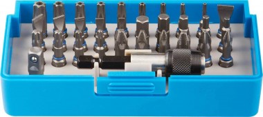 Набор ЗУБР: Биты из хромомолибденовой стали, 31 бита - 25мм, адаптер, 32 предмета — Официальный партнер ЗУБР в России