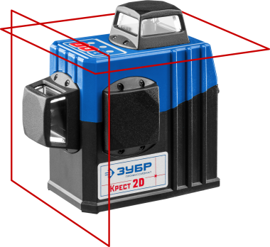 Нивелир лазерный линейный &quot;Крест-2D&quot;, ЗУБР Профессионал 34907, двухлучевой, 20м / 70м (с приемником), точн. 0,3 мм/м — Официальный партнер ЗУБР в России