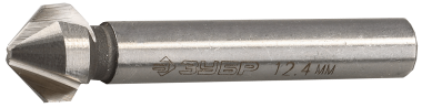 Зенкер ЗУБР &quot;ЭКСПЕРТ&quot; конусный с 3-я реж. кромками, сталь P6M5, d 12,4х56мм, цилиндрич.хв. d 8мм, для раззенковки М6 — Официальный партнер ЗУБР в России