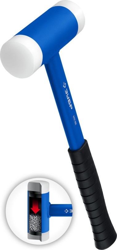 Безынерционный молоток БМП ЗУБР 900 г, 50 мм, с полиамидными бойками, 2043-50 — Официальный партнер ЗУБР в России