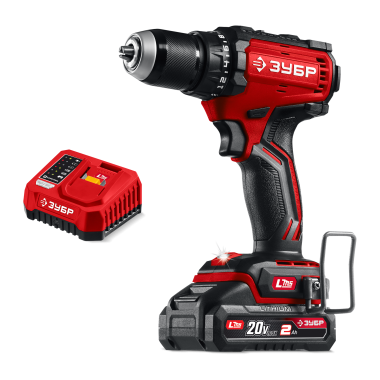 ЗУБР 20 В, 65 Н·м, 1 АКБ LMS (2 А·ч), бесщеточная дрель-шуруповерт (ДБ-65-21) — Официальный партнер ЗУБР в России