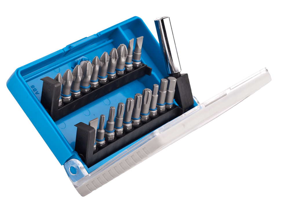 Набор ЗУБР: Биты из хромомолибденовой стали, 20 бит - 25мм, адаптер, 21 предмет фото 1 — Официальный партнер ЗУБР в России