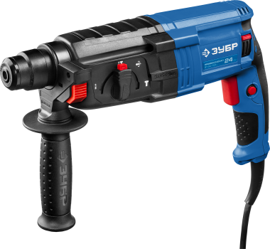 Перфоратор SDS-plus, ЗУБР Профессионал ЗП-24-750 К, реверс, горизонтальный, 2.6 Дж, 0-1100 об/мин, 0-4500 уд/мин, 750 Вт, кейс — Официальный партнер ЗУБР в России