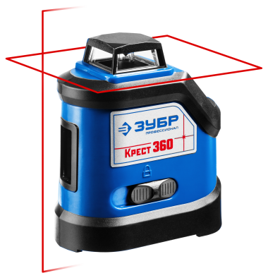 Нивелир лазерный линейный &quot;Крест-360&quot;, ЗУБР Профессионал 34906, двухлучевой, 20м / 70м (с приемником), точн. 0,3 мм/м — Официальный партнер ЗУБР в России