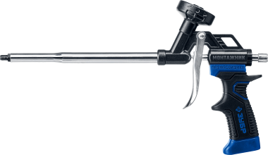 Пистолет профессиональный для монтажной пены &quot;МОНТАЖНИК&quot;, металлический корпус, тефлоновое покрытие сопла ЗУБР 4-06875_z02 — Официальный партнер ЗУБР в России