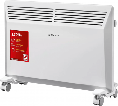 Электрический конвектор ЗУБР КЭМ-1500, 1,5 КВт 595Х400Х83 мм, «МАСТЕР» КЭМ-1500 — Официальный партнер ЗУБР в России