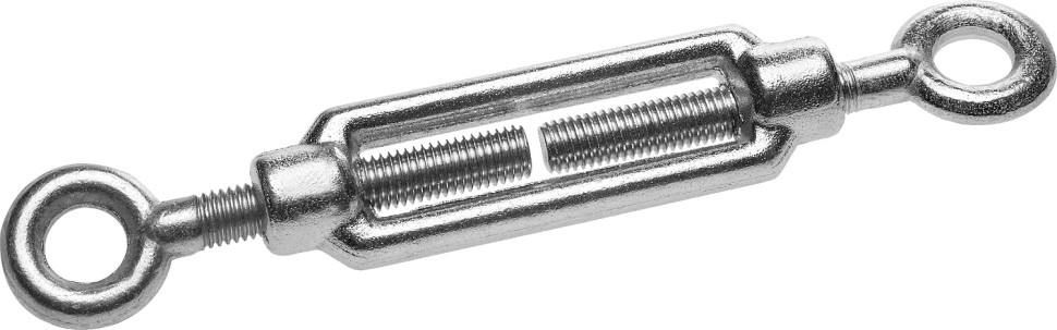 Талреп DIN 1480, кольцо-кольцо, М10, 1 шт, кованая натяжная муфта, оцинкованный, ЗУБР фото 1 — Официальный партнер ЗУБР в России