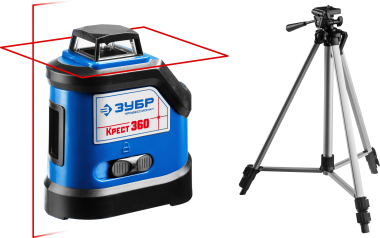 Нивелир лазерный линейный &quot;Крест-360-2&quot;, ЗУБР Профессионал 34906-2, двухлучевой, 20м / 70м (с приемником), точн. 0,3 мм/м, штатив — Официальный партнер ЗУБР в России