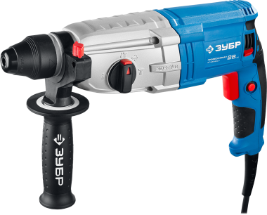 Перфоратор SDS-plus, ЗУБР Профессионал ЗП-28-800 К, реверс, горизонтальный, металл редуктор, 3.2Дж, 0-1200 об/мин, 0-4800уд/мин, 800 Вт, кейс — Официальный партнер ЗУБР в России