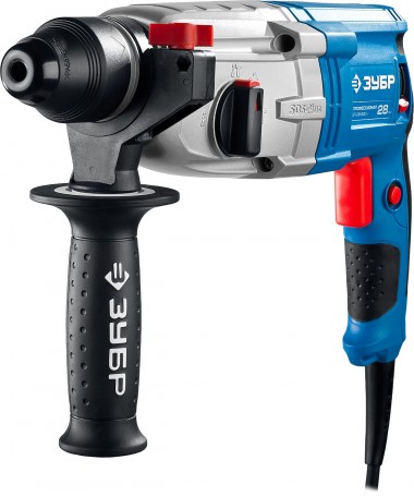 Перфоратор SDS-plus, ЗУБР Профессионал ЗП-28-800 К, реверс, горизонтальный, металл редуктор, 3.2Дж, 0-1200 об/мин, 0-4800уд/мин, 800 Вт, кейс — Официальный партнер ЗУБР в России