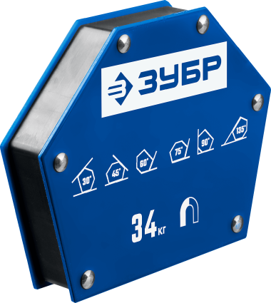 Угольник магнитный ЗУБР для сварочных работ УМ-6, до 34 кг, серии Профессионал 40055-34 — Официальный партнер ЗУБР в России