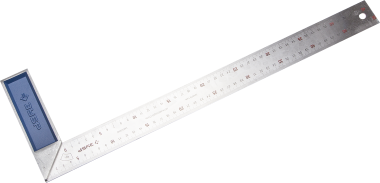 Угольник ЗУБР &quot;ЭКСПЕРТ&quot; столярный, гравированная шкала, алюминиевая рукоятка, нержавеющее полотно 37мм, 500мм — Официальный партнер ЗУБР в России