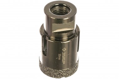 Коронка алмазная универсальная, технология ВВС, d=35 мм, посадка М14, ЗУБР Профессионал 29865-35 — Официальный партнер ЗУБР в России