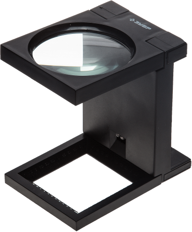 Лупа ЗУБР &quot;МАСТЕР&quot; складная на подставке, светодиодная подсветка, 3 кратное увеличение, диаметр 90мм, 40542-90 — Официальный партнер ЗУБР в России