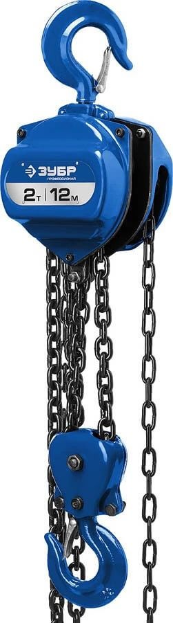 Таль цепная &quot;ТШ-2-12&quot; ЗУБР шестеренная, 2т / 12м, Профессионал 43083-2_z01 — Официальный партнер ЗУБР в России