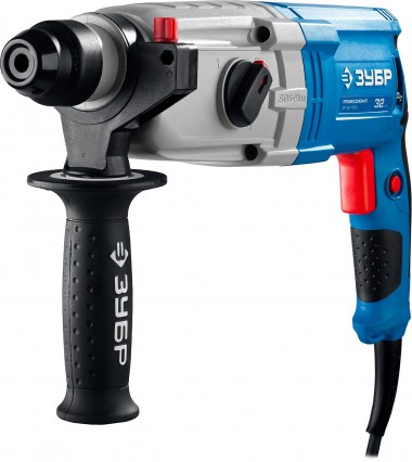 Перфоратор SDS-plus, ЗУБР Профессионал ЗП-32-1100 К, реверс, горизонтальный, металлич редуктор, 3.4 Дж, 0-920 об/мин, 0-5100 уд/мин, 1100 Вт, кейс — Официальный партнер ЗУБР в России