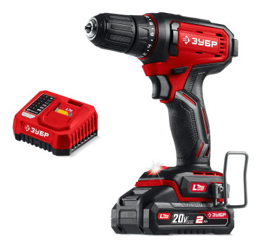 ЗУБР 20 В, 40 Н·м, 1 АКБ LMS (2 А·ч), дрель-шуруповерт (ДШ-40-21) — Официальный партнер ЗУБР в России