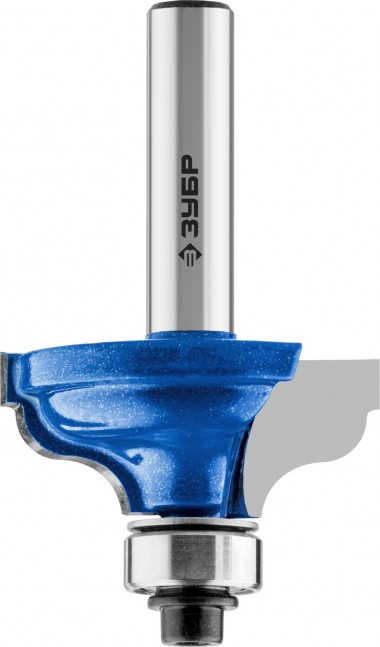 Фреза кромочная калевочная №5, D= 34,9мм, рабочая длина-14,5мм, радиус-4,8мм, хв.-8мм, d-12,7мм, ЗУБР Профессионал — Официальный партнер ЗУБР в России