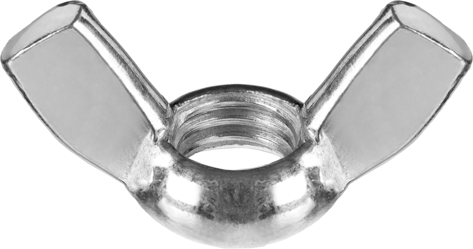 Гайка DIN 315 барашковая, M6, 5 кг, оцинкованная, ЗУБР фото 1 — Официальный партнер ЗУБР в России