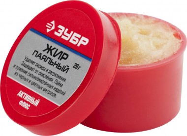 Флюс ЗУБР жир паяльный, активный, 20гр — Официальный партнер ЗУБР в России