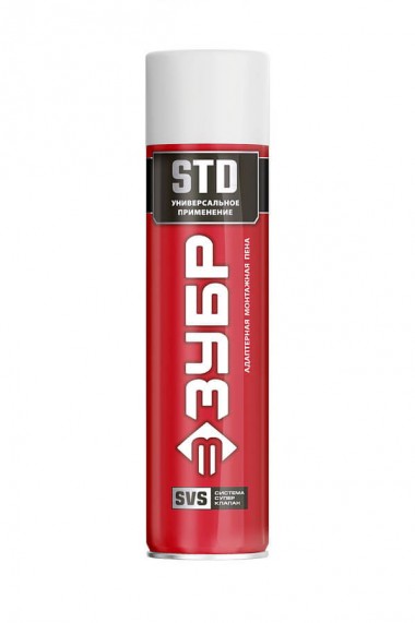 Пена монтажная &quot;STD&quot;, адаптерная, 400мл, SVS, ЗУБР 41140_z01 — Официальный партнер ЗУБР в России