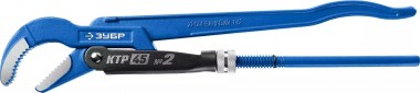 Ключ трубный рычажный ЗУБР &quot;КТР-45&quot; № 2, изогнутые губки, цельнокованый, Сr-V, 1,5&quot; ПРОФЕССИОНАЛ 27337-2_z02 — Официальный партнер ЗУБР в России