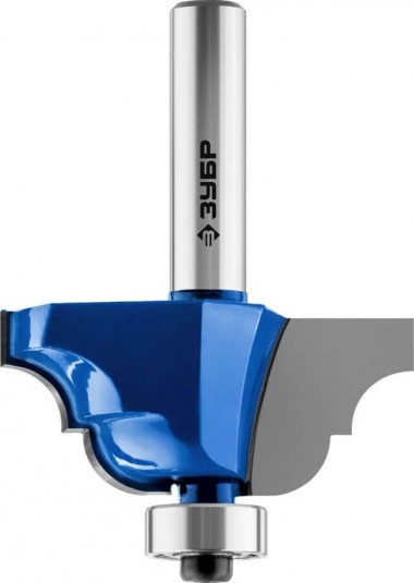 Фреза кромочная калевочная №4, D= 42,8мм, рабочая длина-19мм, радиус-6,3мм, хв.-8мм, d-12,7мм, ЗУБР Профессионал — Официальный партнер ЗУБР в России