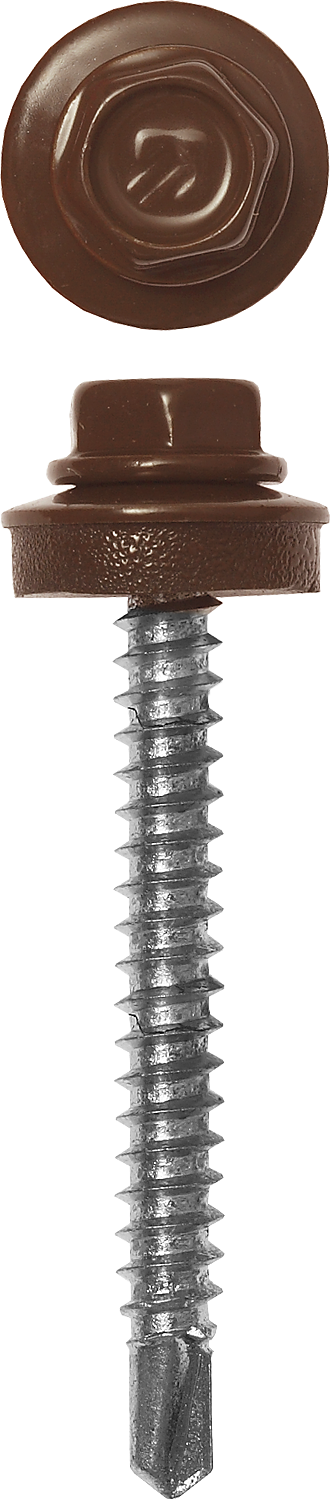Саморезы СКД кровельные, RAL 8017 шоколадно-коричневый, 38 х 4.8 мм, 300 шт, для деревянной обрешетки, ЗУБР Профессионал &mdash; Официальный партнер ЗУБР в России