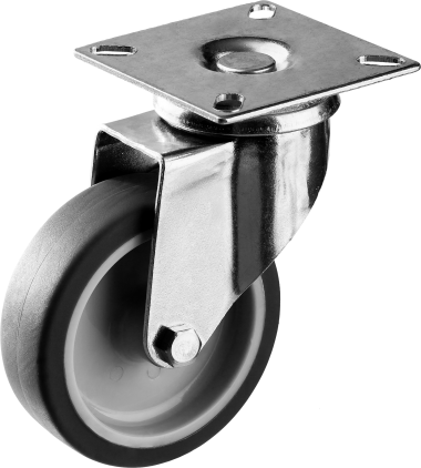 Колесо поворотное d=75 мм, г/п 60 кг, термопластич. резина/полипропилен, ЗУБР Профессионал — Официальный партнер ЗУБР в России