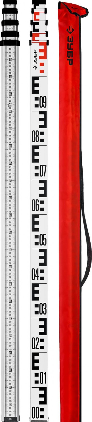 Рейка геодезическая 5 м, ЗУБР РГ 5, 34948-5 — Официальный партнер ЗУБР в России