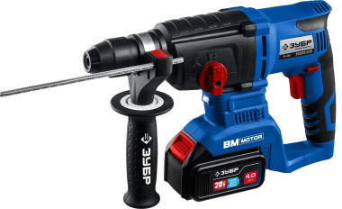 Перфоратор ЗУБР Профессионал PB-260-42 бесщеточный, 2 АКБ (4АЧ), в кейсе, 20В — Официальный партнер ЗУБР в России