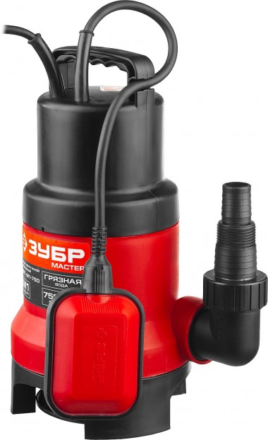 ЗУБР 750 Вт, дренажный насос для грязной воды (НПГ-М1-750) — Официальный партнер ЗУБР в России