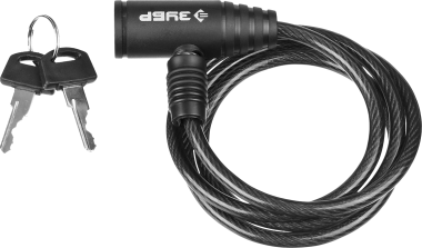 Замок ЗУБР &quot;СТАНДАРТ&quot;, тросовый, 2 ключа в комплекте, длина троса 650мм, d 6мм — Официальный партнер ЗУБР в России