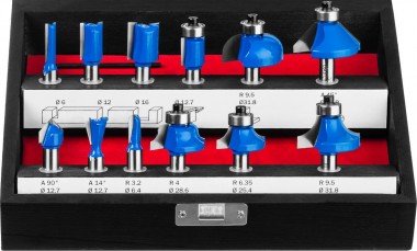 Набор профильных фрез по дереву ЗУБР &quot;ПРОФЕССИОНАЛ&quot;, 12 шт — Официальный партнер ЗУБР в России