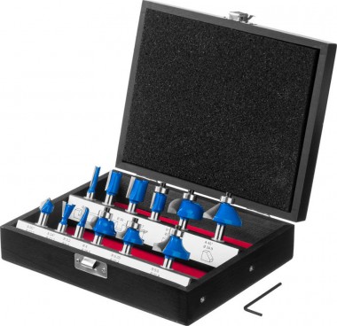 Набор профильных фрез по дереву ЗУБР &quot;ПРОФЕССИОНАЛ&quot;, 12 шт — Официальный партнер ЗУБР в России