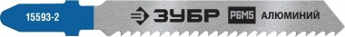 Полотна для эл.лобзика ЗУБР T118B, 12TPI, HSS, по металлу (листовой, цветной), Т-обр. EU-хвост., шаг 2мм, 50мм, 2шт  &quot;ПРОФЕССИОНАЛ&quot; 15593-2_z02 — Официальный партнер ЗУБР в России