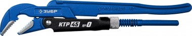 Ключ трубный рычажный ЗУБР &quot;КТР-45&quot; № 0, изогнутые губки, цельнокованый, Сr-V,  1&quot;, ПРОФЕССИОНАЛ 27337-0_z02 — Официальный партнер ЗУБР в России