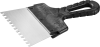 Шпатель зубчатый фасадный ЗУБР "СТАНДАРТ", 150 мм, стальное полотно, пластмассовая рукоятка, шпатель фасадный 10053-15 фото 1 — Официальный партнер ЗУБР в России