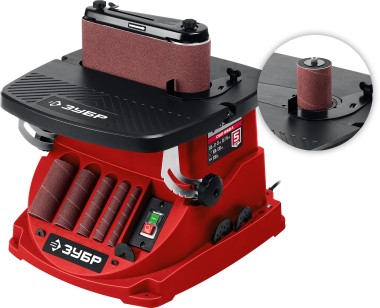 Cтанок шлифовальный осциляционный шпиндельно-ленточный ЗУБР, настольный, d 13…51 х 115, 650 Вт, СШО-650Л — Официальный партнер ЗУБР в России